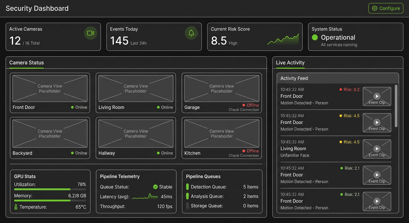 Dashboard Layout Wireframe