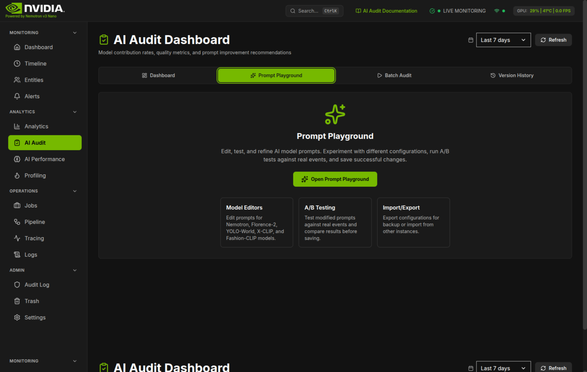 Prompt Playground Tab