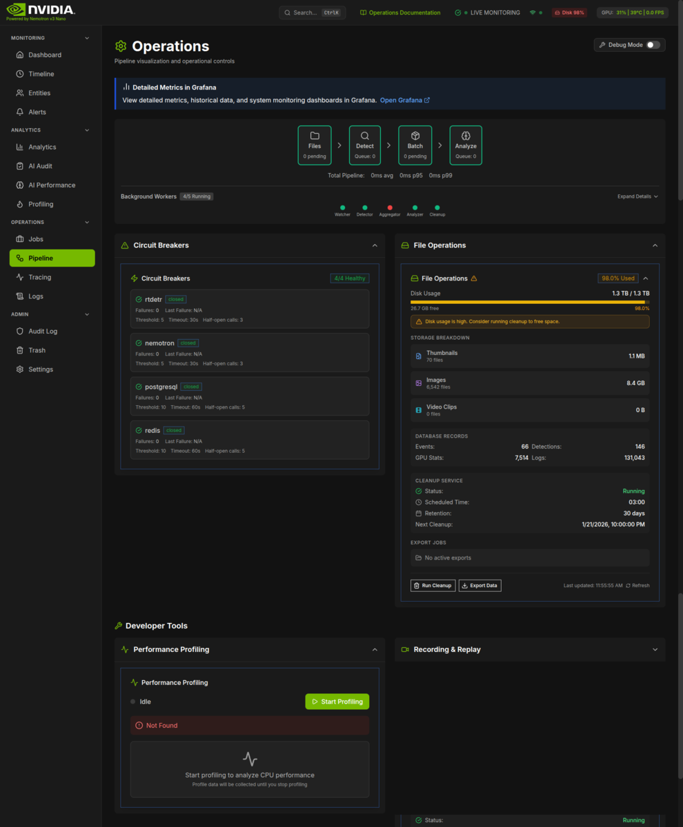 Operations Screenshot